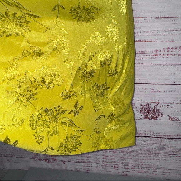 NWT Satin Halter Floral Jacquard Fabric Mini Dress From Wild Fable - Picture 7 of 8